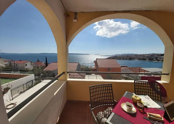 Heated Swimming Pool, Stunning Sea View Terrace A9 * Trogir